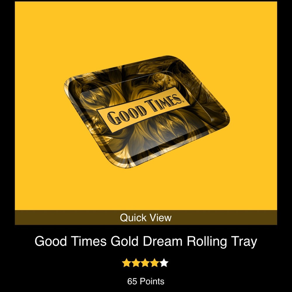 AUTHENTIC  Good Times Gold Dream Rolling Tray